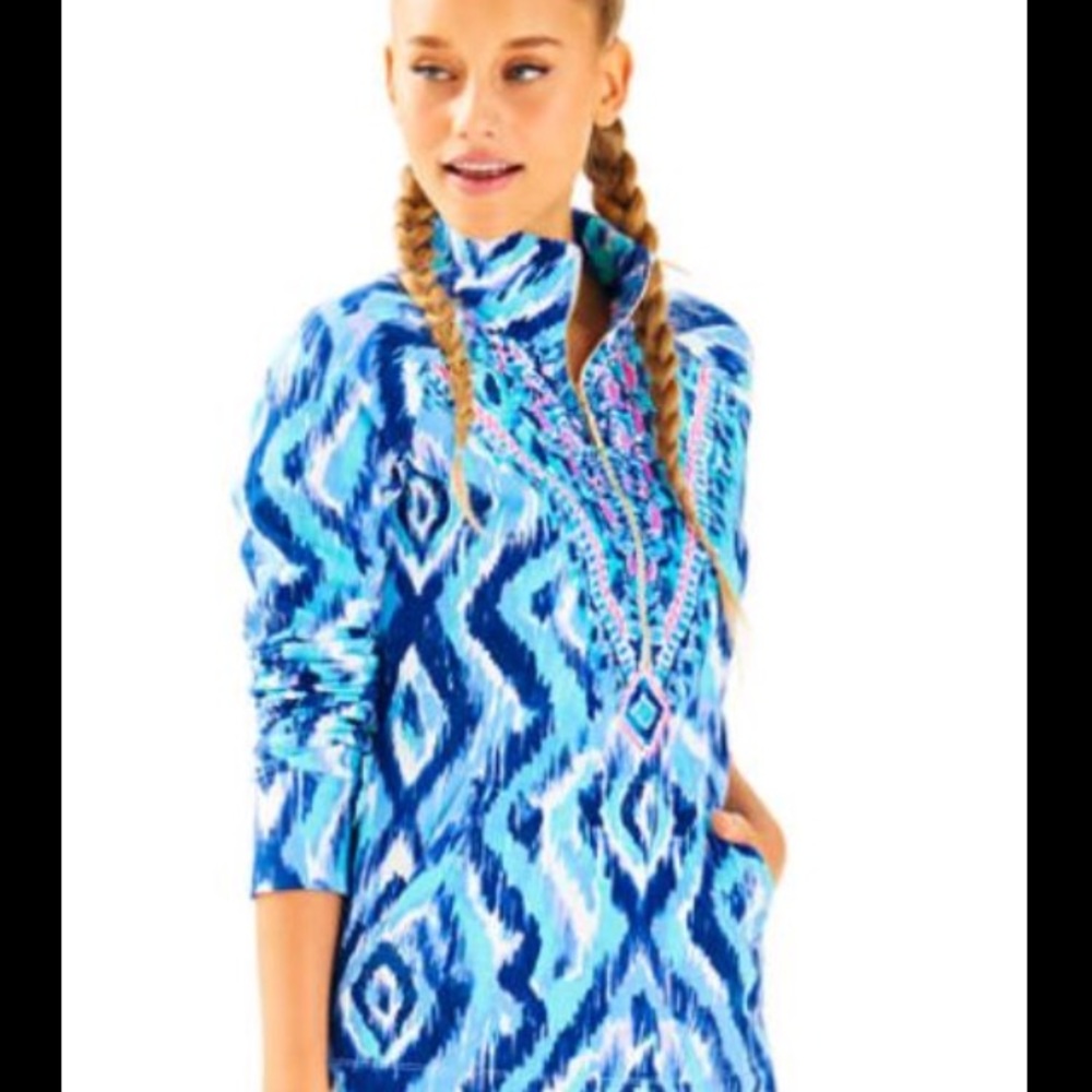 Blue Swish Skipped A Beach engineered Popover